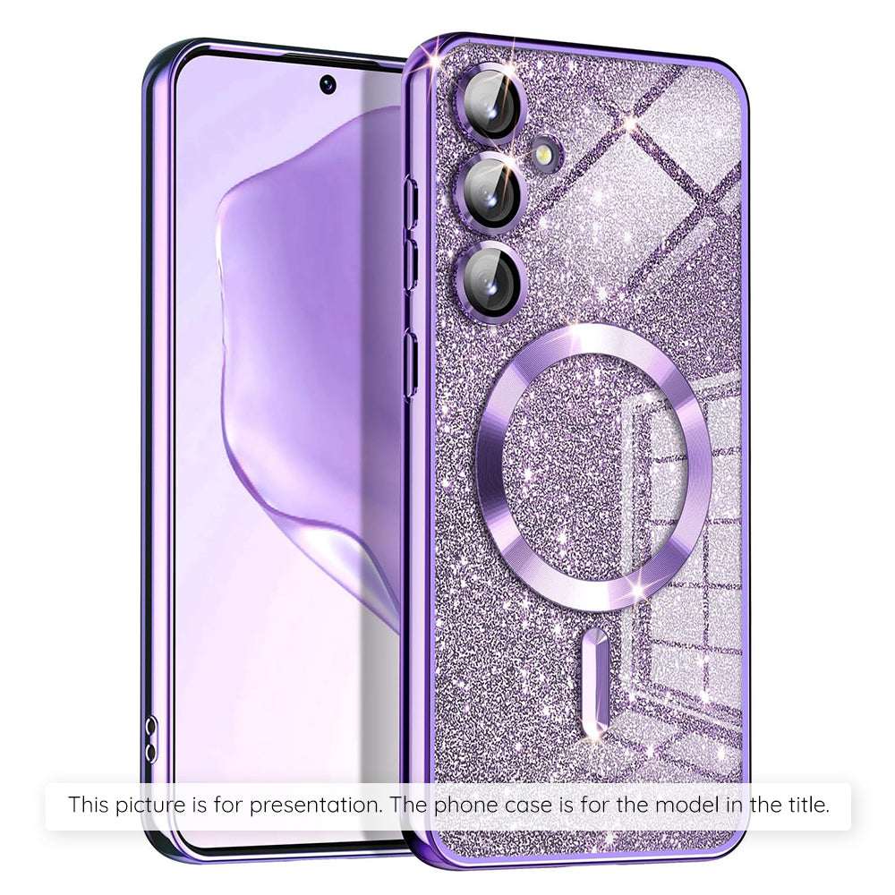 Husa MagSafe pentru Xiaomi 17T, Techsuit, Luxury Glitter, Mov Deschis