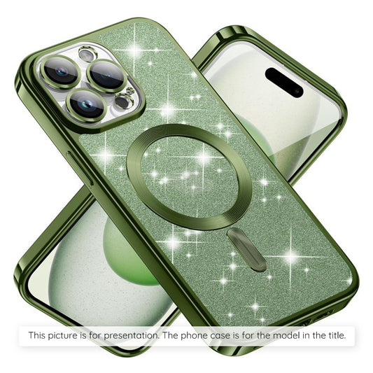Husa MagSafe pentru Xiaomi 17T, Techsuit, Luxury Glitter, Verde Inchis