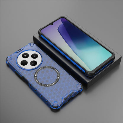 Husa MagSafe pentru Xiaomi Poco C75 / Redmi 14C, Techsuit, HoneyComb Shield, Albastra