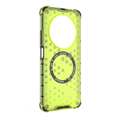Husa MagSafe pentru Xiaomi Poco C75 / Redmi 14C, Techsuit, HoneyComb Shield, Verde