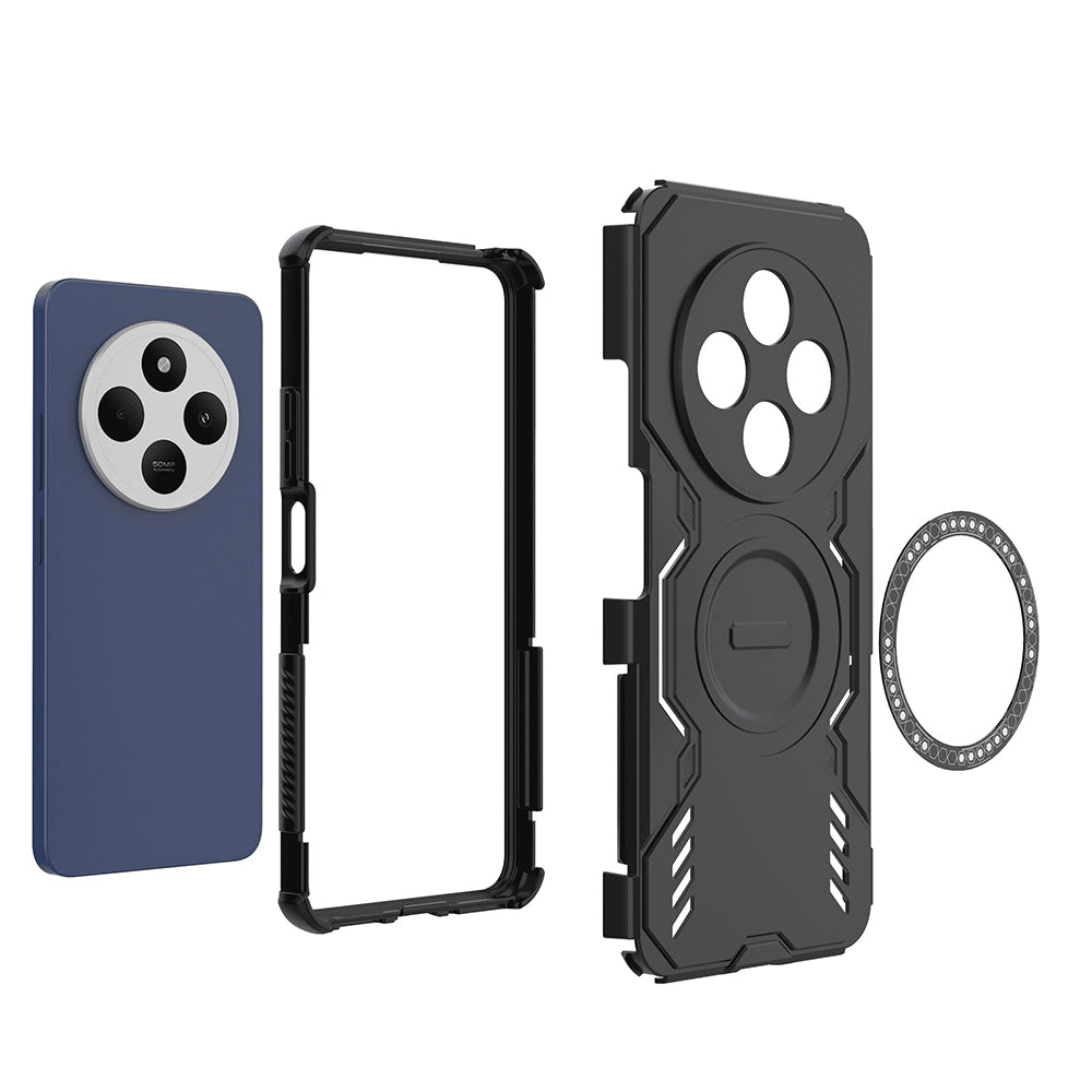 Husa MagSafe pentru Xiaomi Poco C75 / Redmi 14C, Techsuit, ArmorMag, Albastra
