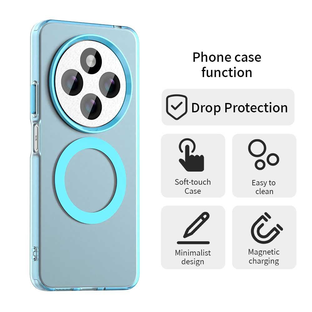 Husa MagSafe pentru Xiaomi Poco C75 / Redmi 14C, Techsuit, CandyCase, Albastra