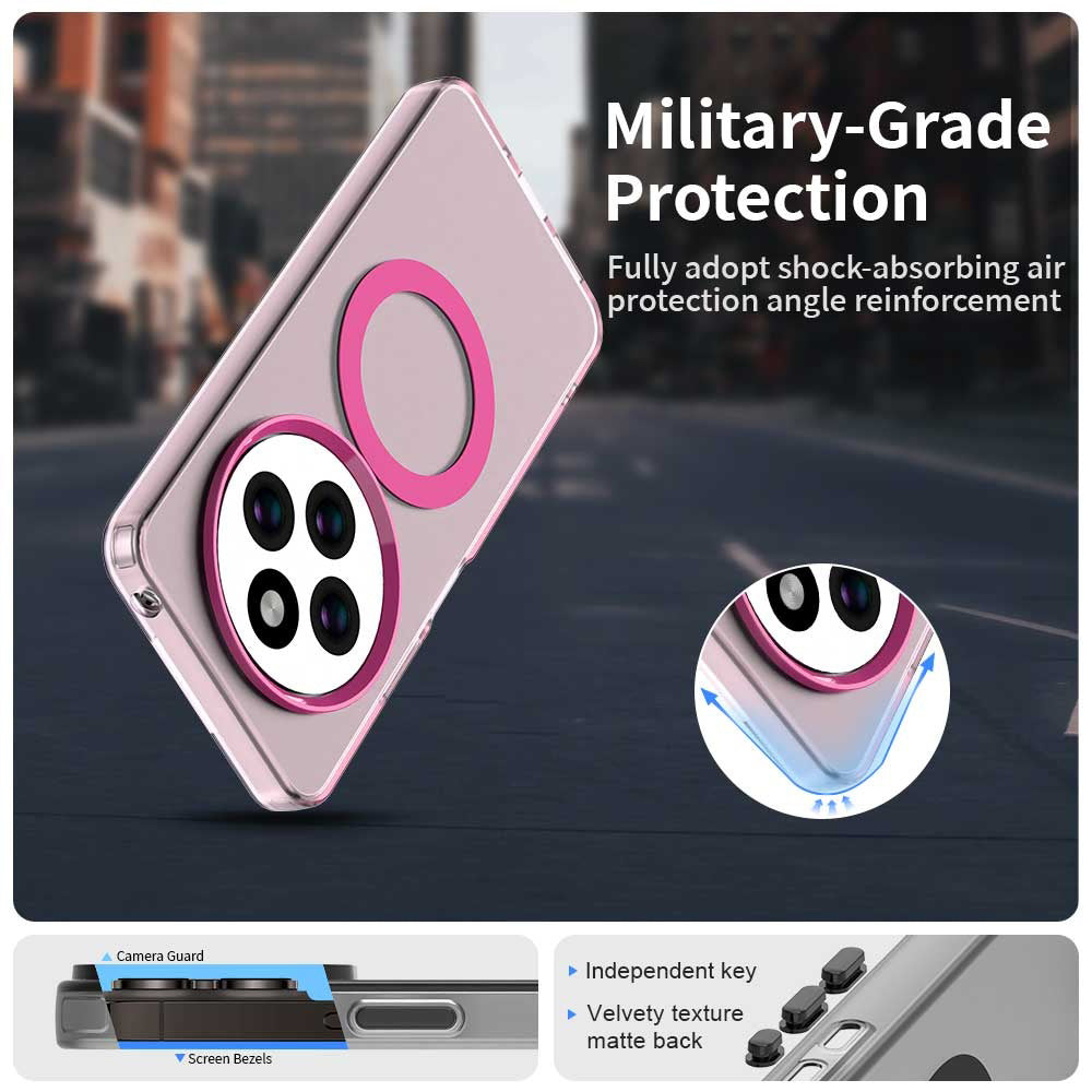 Husa MagSafe pentru Xiaomi Poco C75 / Redmi 14C, Techsuit, CandyCase, Roz