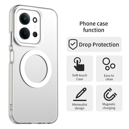Husa MagSafe pentru Xiaomi Poco C85 4G / Redmi 15C 5G / 15C 4G, Techsuit, CandyCase, Alba