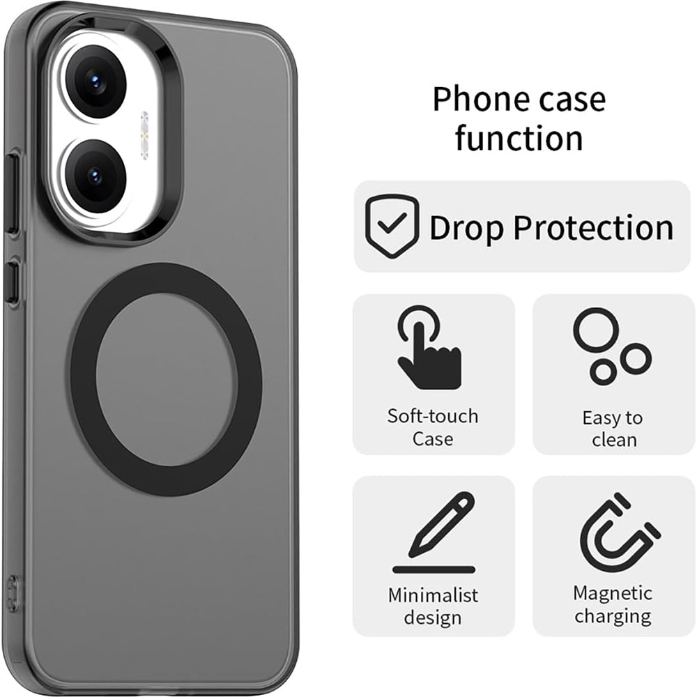 Husa MagSafe pentru Xiaomi Poco F7, Techsuit, CandyCase, Neagra