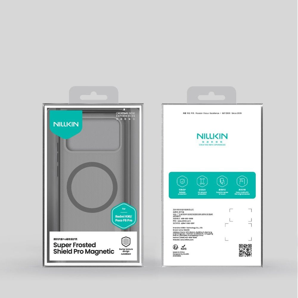 Husa MagSafe pentru Xiaomi Poco F8 Pro, Nillkin, Super Shield Pro, Neagra Transparenta