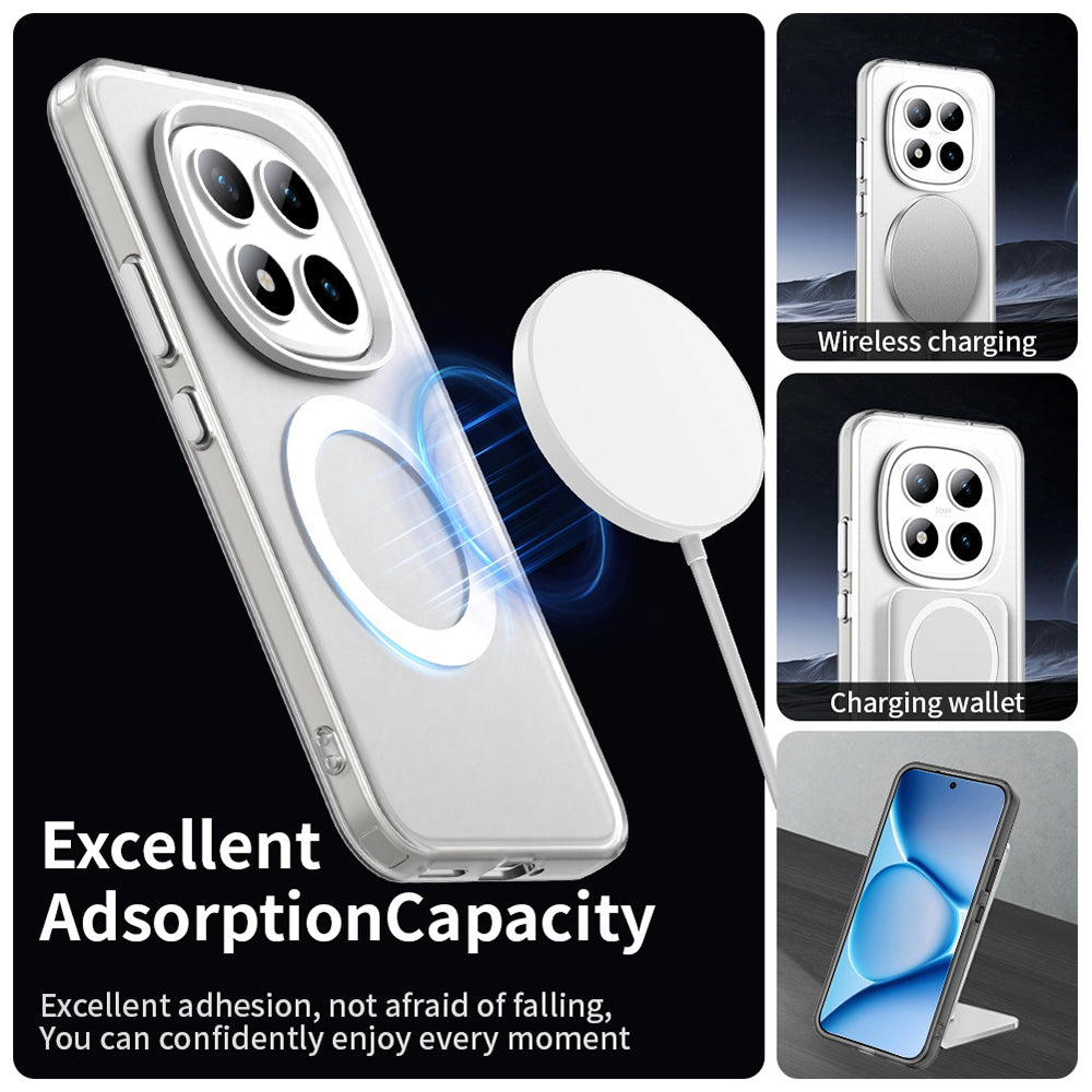 Husa MagSafe pentru Xiaomi Poco M8 Pro / Redmi Note 15 Pro+ 5G, Techsuit, CandyCase, Alba