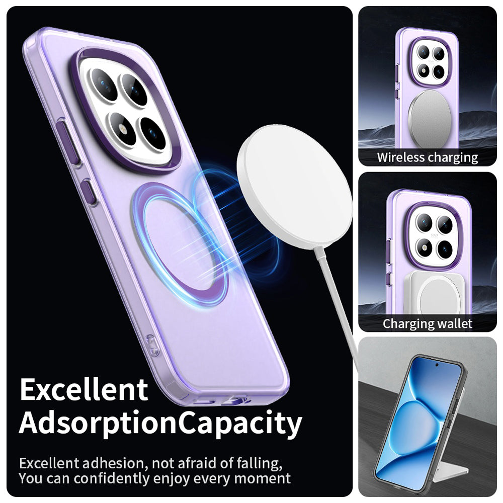 Husa MagSafe pentru Xiaomi Poco M8 Pro / Redmi Note 15 Pro+ 5G, Techsuit, CandyCase, Mov