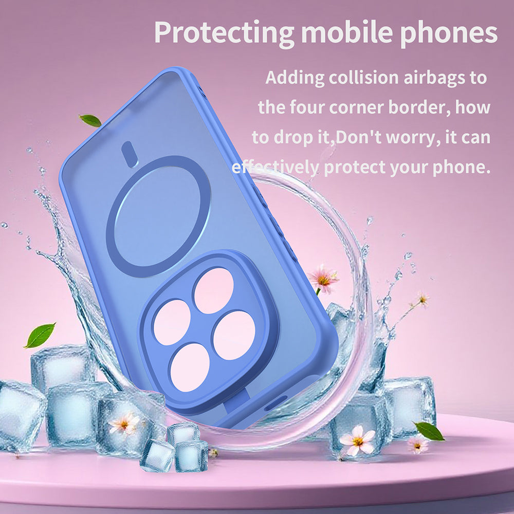 Husa MagSafe pentru Xiaomi Poco M8 Pro / Redmi Note 15 Pro+ 5G, Techsuit, HaloFrost II, Albastra