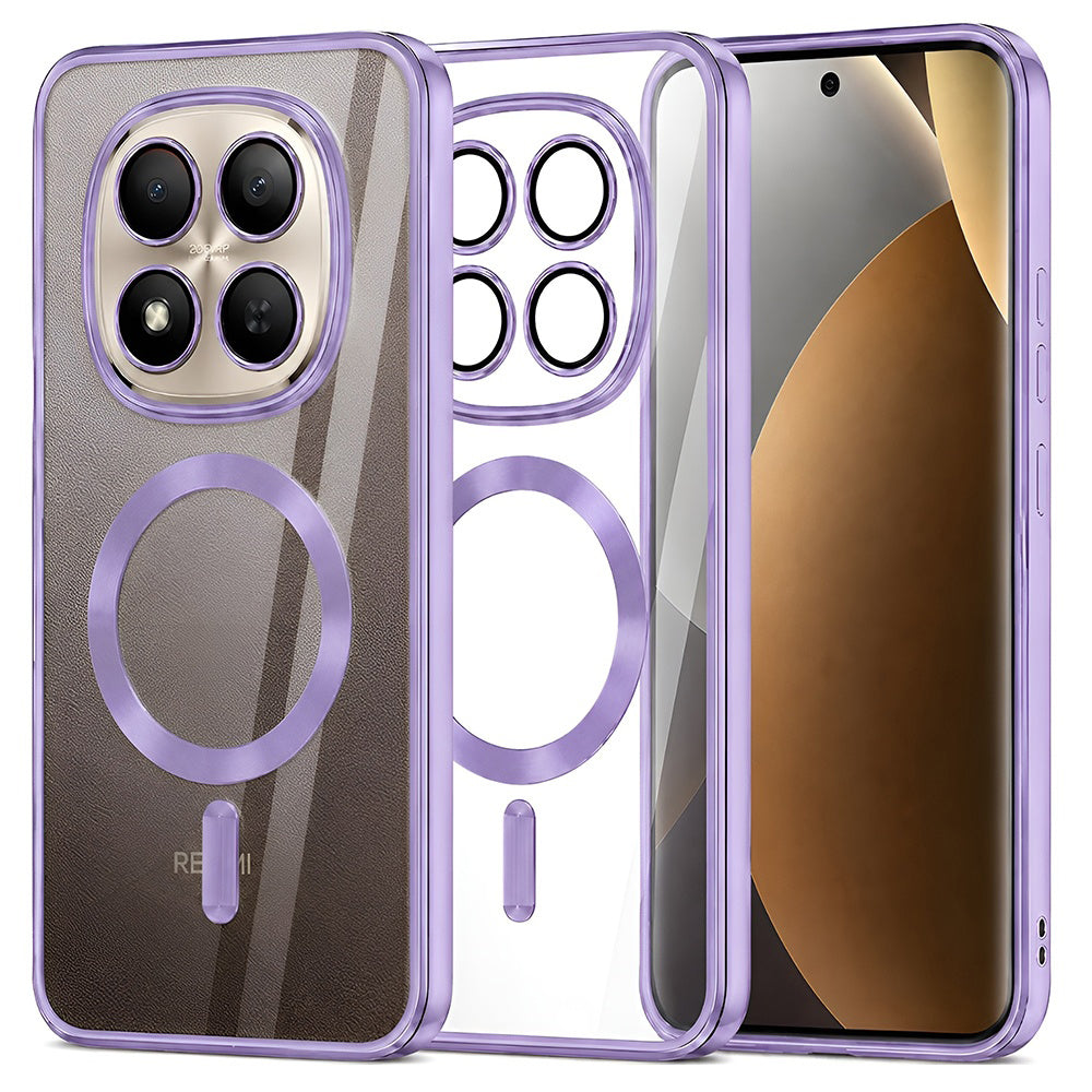 Husa MagSafe pentru Xiaomi Poco M8 Pro / Redmi Note 15 Pro+ 5G, Techsuit, Luxury Crystal, Mov Deschis