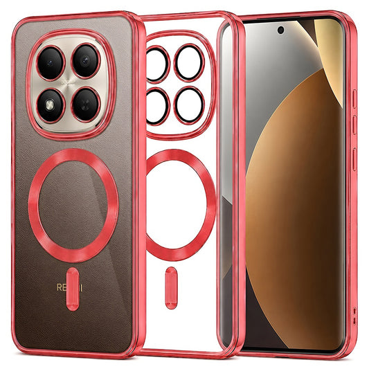 Husa MagSafe pentru Xiaomi Poco M8 Pro / Redmi Note 15 Pro+ 5G, Techsuit, Luxury Crystal, Rosie