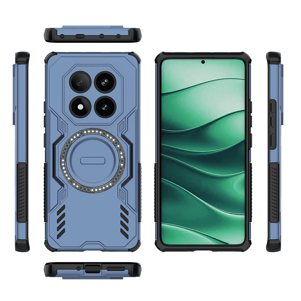 Husa MagSafe pentru Xiaomi Poco X7 / Redmi Note 14 Pro 5G, Techsuit, ArmorMag, Albastra