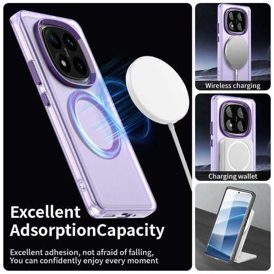 Husa MagSafe pentru Xiaomi Poco X7 / Redmi Note 14 Pro 5G, Techsuit, CandyCase, Mov