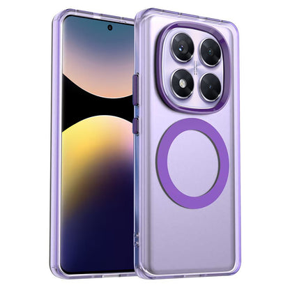 Husa MagSafe pentru Xiaomi Poco X7 / Redmi Note 14 Pro 5G, Techsuit, CandyCase, Mov