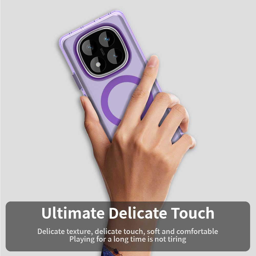 Husa MagSafe pentru Xiaomi Poco X7 / Redmi Note 14 Pro 5G, Techsuit, CandyCase, Mov