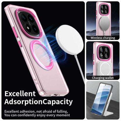 Husa MagSafe pentru Xiaomi Poco X7 / Redmi Note 14 Pro 5G, Techsuit, CandyCase, Roz