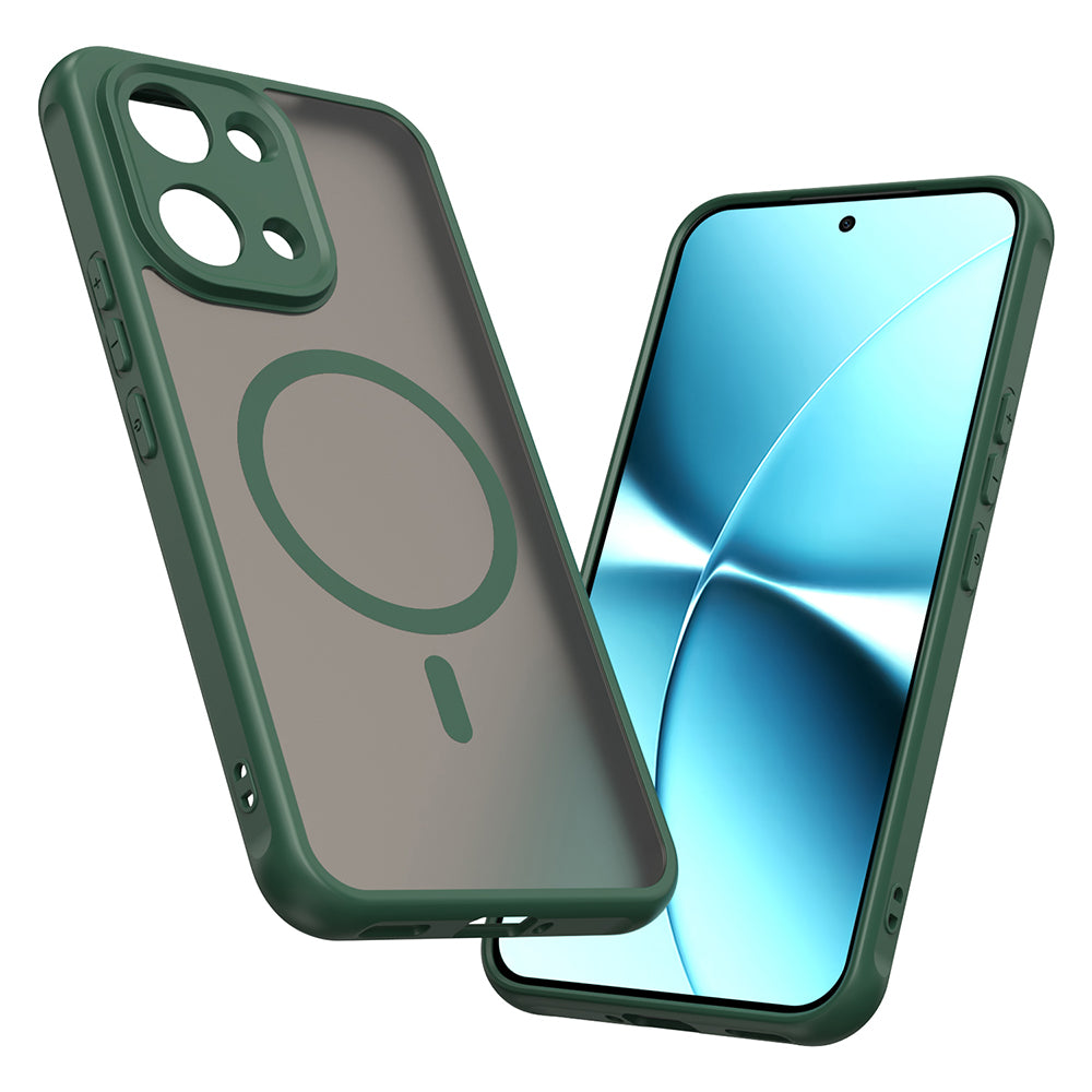 Husa MagSafe pentru Xiaomi Poco X8 Pro Max, Techsuit, HaloFrost II, Verde
