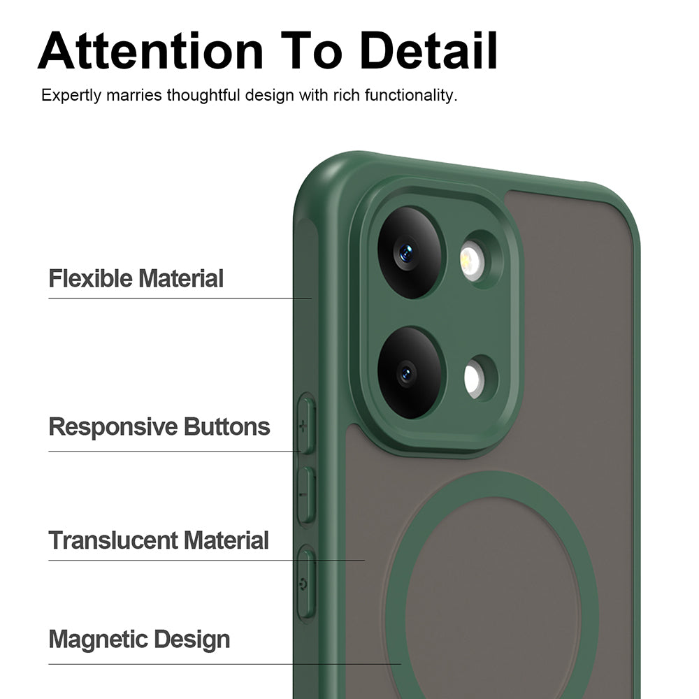 Husa MagSafe pentru Xiaomi Poco X8 Pro Max, Techsuit, HaloFrost II, Verde