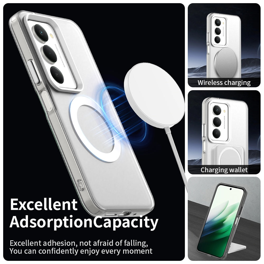 Husa MagSafe pentru Xiaomi Redmi 15 5G / 15 4G, Techsuit, CandyCase, Alba