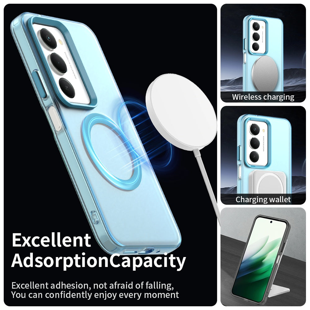 Husa MagSafe pentru Xiaomi Redmi 15 5G / 15 4G, Techsuit, CandyCase, Albastra