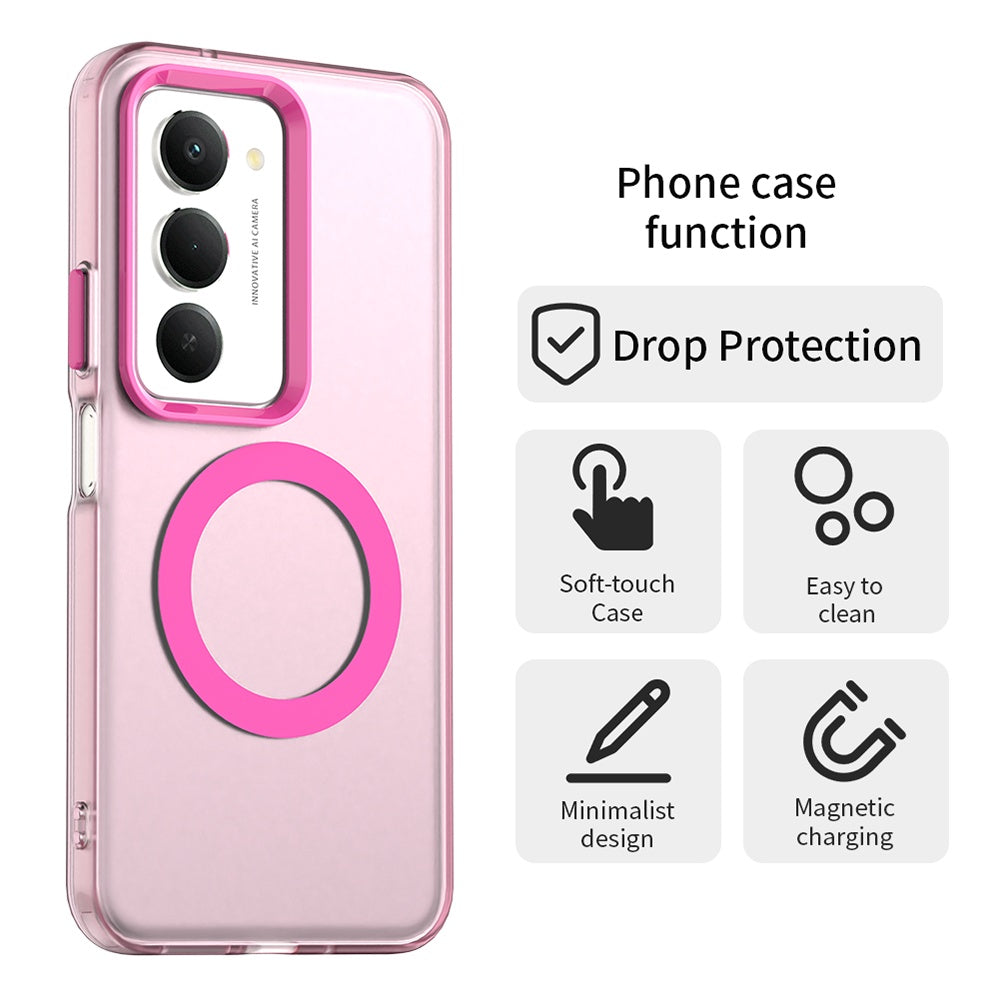 Husa MagSafe pentru Xiaomi Redmi 15 5G / 15 4G, Techsuit, CandyCase, Roz