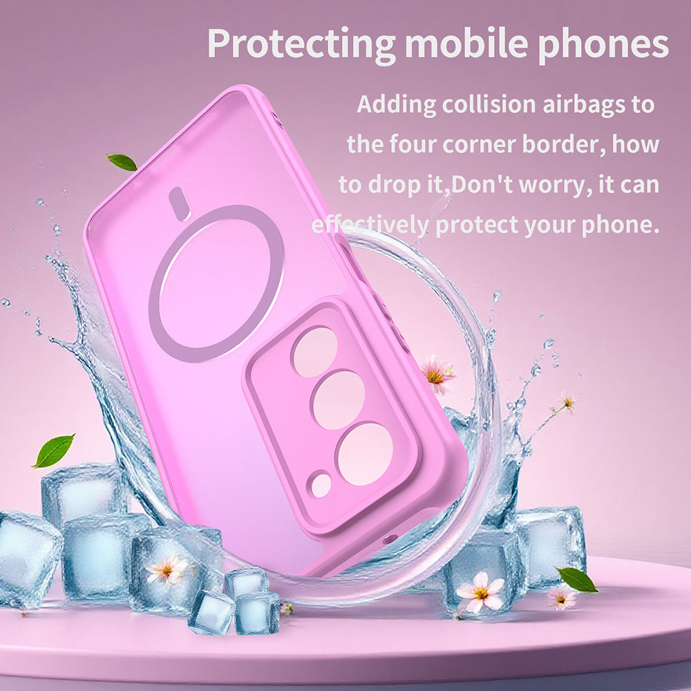 Husa MagSafe pentru Xiaomi Redmi 15 5G / 15 4G, Techsuit, HaloFrost II, Roz