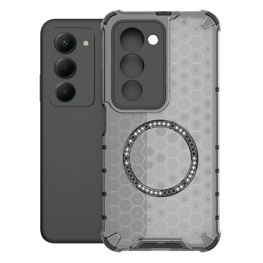 Husa MagSafe pentru Xiaomi Redmi 15 5G / 15 4G, Techsuit, HoneyComb Shield, Neagra