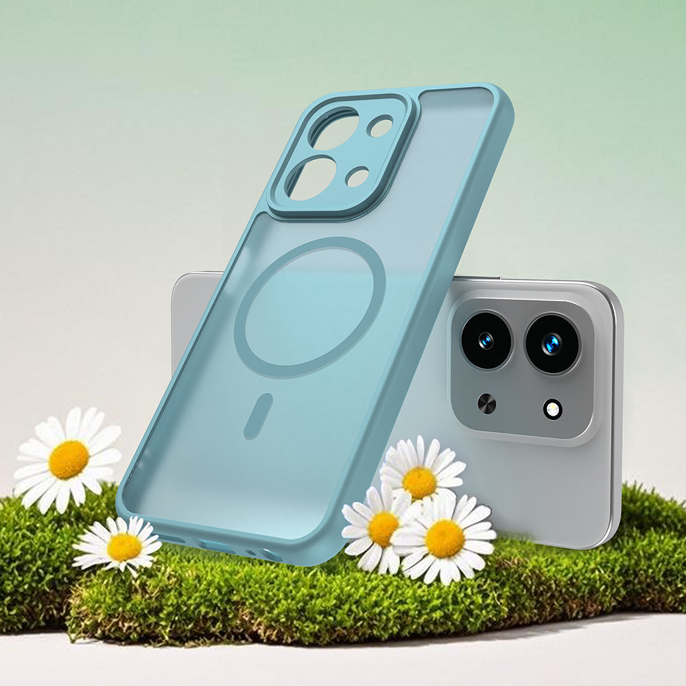 Husa MagSafe pentru Xiaomi Redmi 15C 5G / 15C 4G, Techsuit, HaloFrost II, Verde Deschis