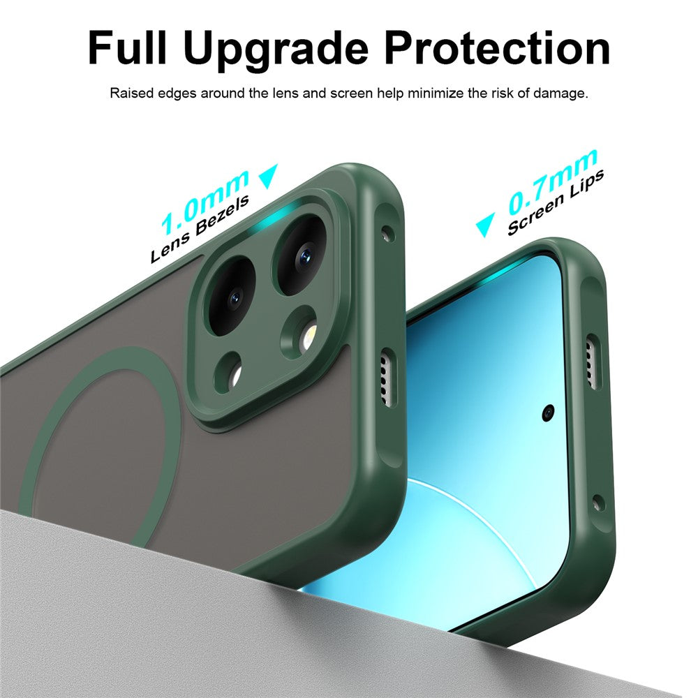 Husa MagSafe pentru Xiaomi Redmi 17 5G / 17 4G, Techsuit, HaloFrost II, Verde