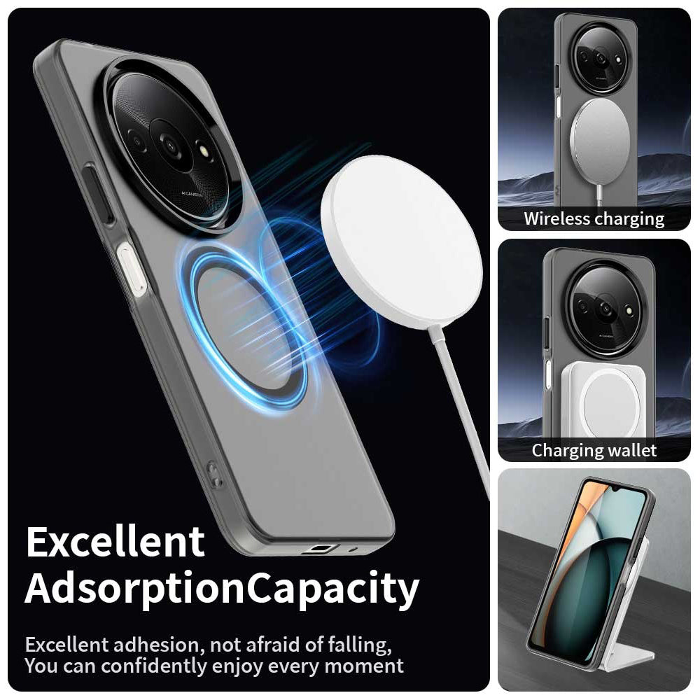 Husa MagSafe pentru Xiaomi Redmi A3x / A3, Techsuit, CandyCase, Neagra