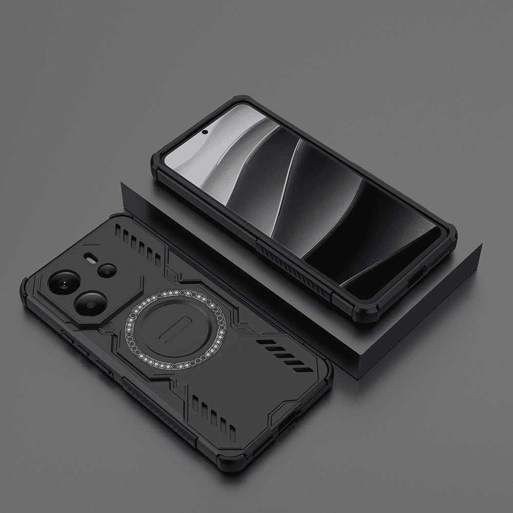 Husa MagSafe pentru Xiaomi Redmi Note 14 4G (Regional), Techsuit, ArmorMag, Neagra