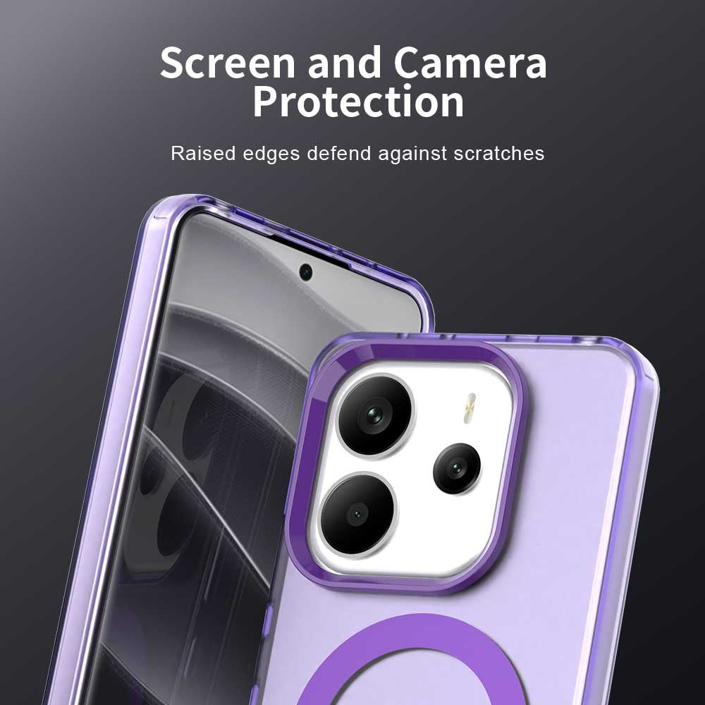 Husa MagSafe pentru Xiaomi Redmi Note 14 4G (Regional), Techsuit, CandyCase, Mov
