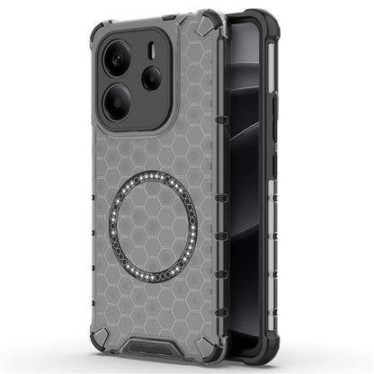 Husa MagSafe pentru Xiaomi Redmi Note 14 4G (Regional), Techsuit, HoneyComb Shield, Neagra
