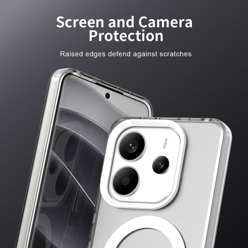 Husa MagSafe pentru Xiaomi Redmi Note 14 4G (Standard), Techsuit, CandyCase, Alba
