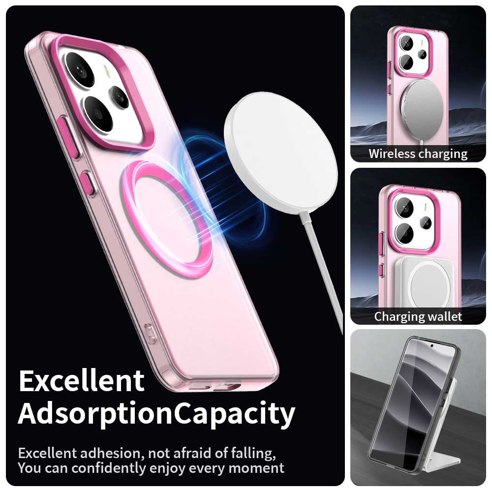 Husa MagSafe pentru Xiaomi Redmi Note 14 4G (Standard), Techsuit, CandyCase, Roz
