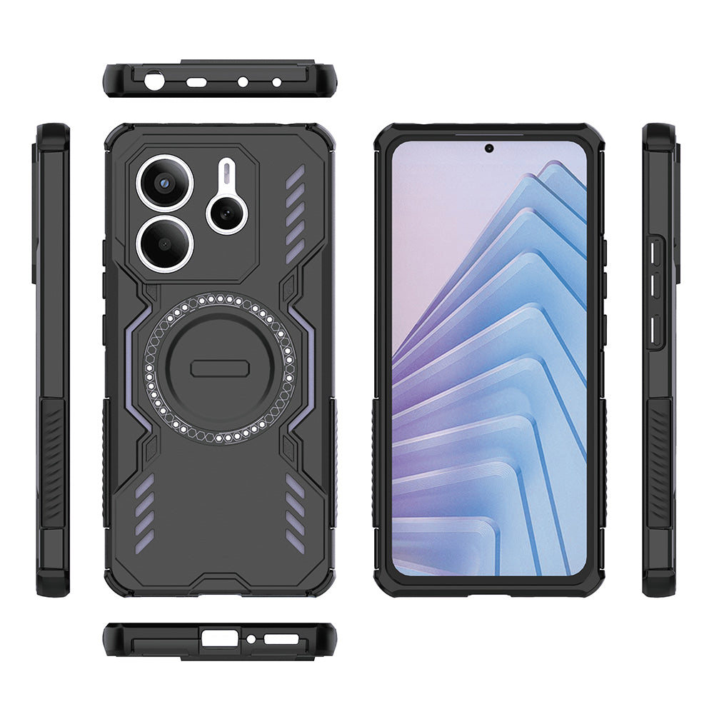 Husa MagSafe pentru Xiaomi Redmi Note 14 5G, Techsuit, ArmorMag, Neagra