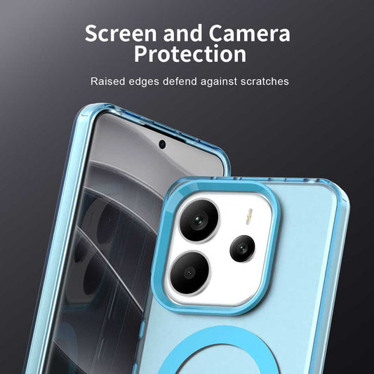 Husa MagSafe pentru Xiaomi Redmi Note 14 5G, Techsuit, CandyCase, Albastra