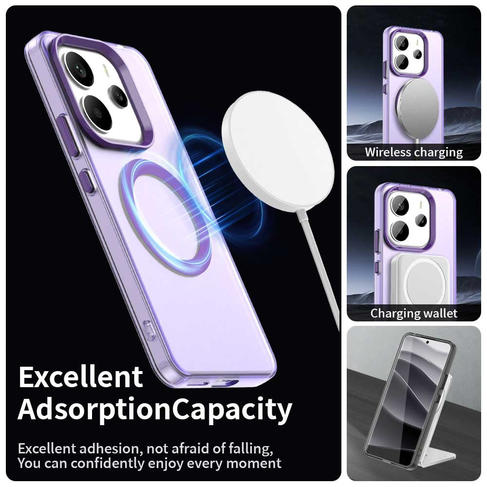 Husa MagSafe pentru Xiaomi Redmi Note 14 5G, Techsuit, CandyCase, Mov