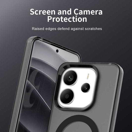 Husa MagSafe pentru Xiaomi Redmi Note 14 5G, Techsuit, CandyCase, Neagra