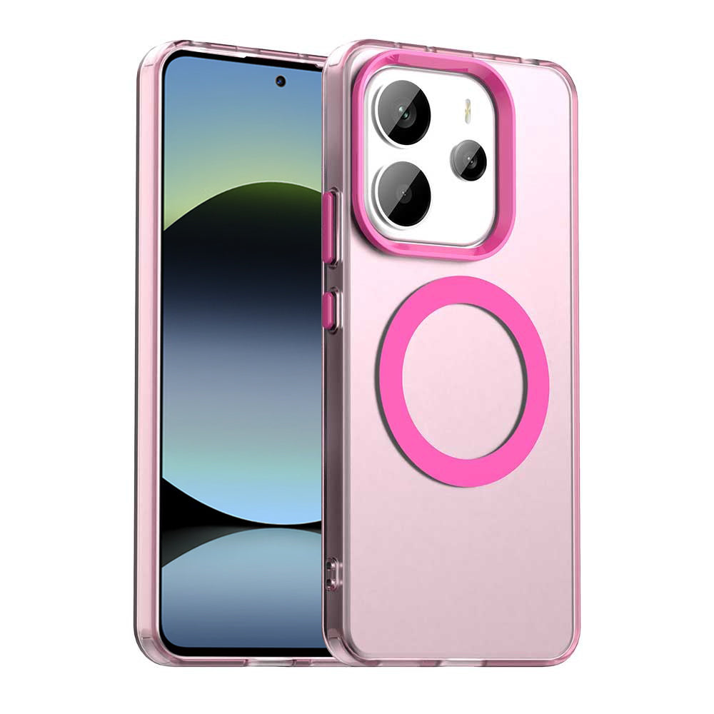 Husa MagSafe pentru Xiaomi Redmi Note 14 5G, Techsuit, CandyCase, Roz