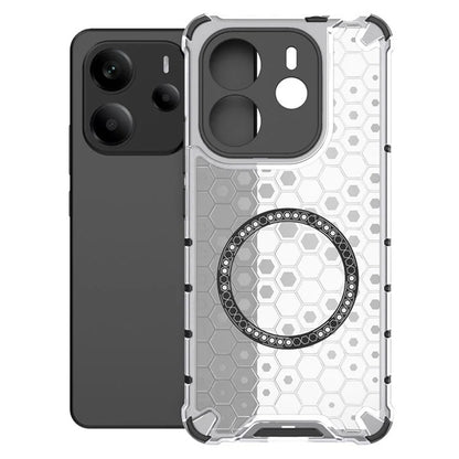 Husa MagSafe pentru Xiaomi Redmi Note 14 5G, Techsuit, HoneyComb Shield, Alba