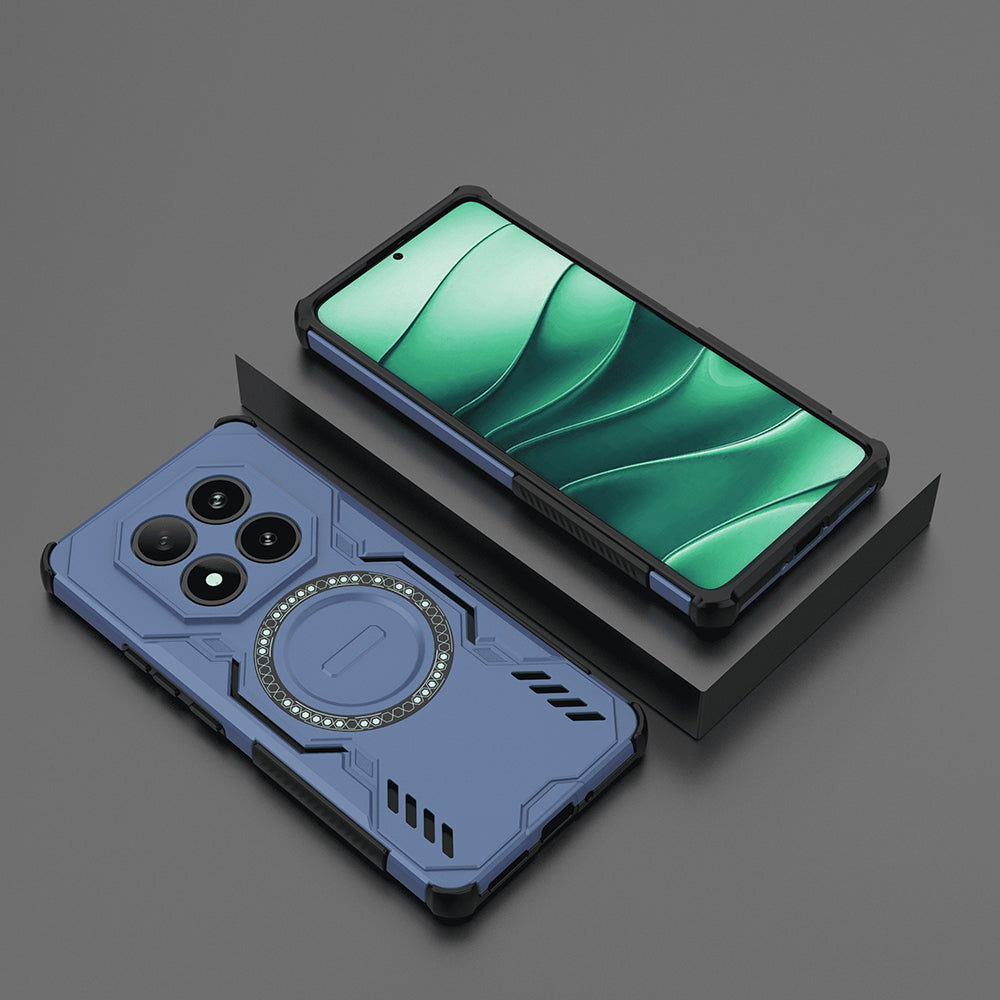 Husa MagSafe pentru Xiaomi Redmi Note 14 Pro 4G, Techsuit, ArmorMag, Albastra