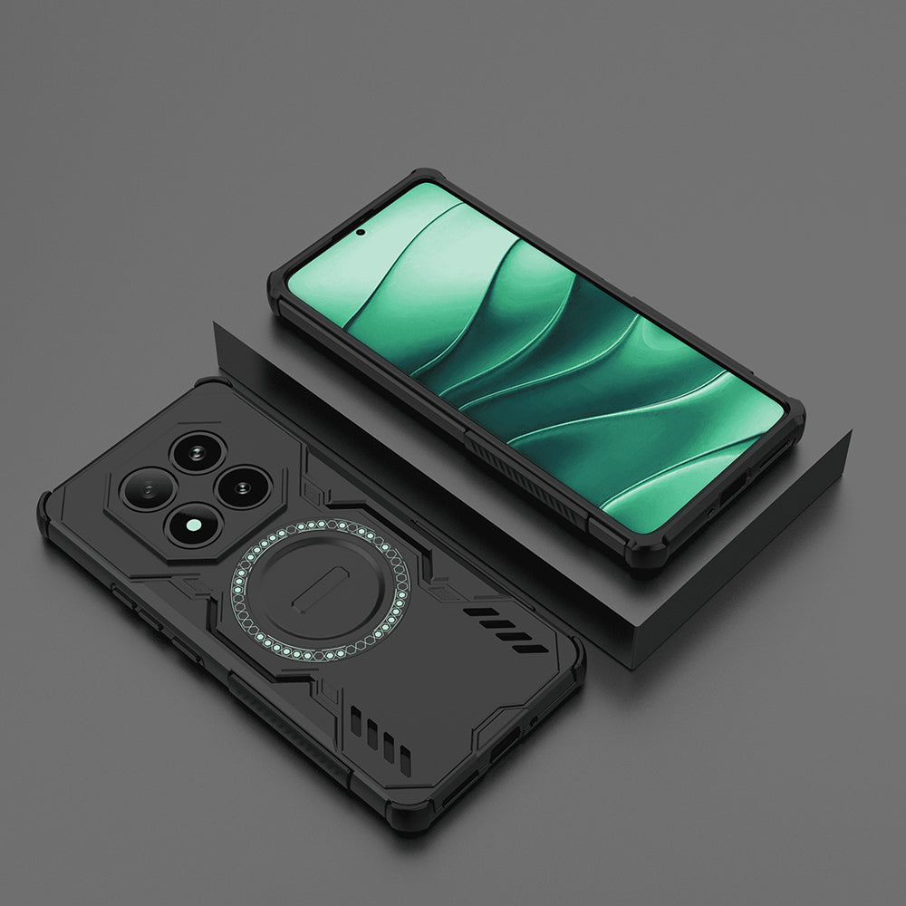 Husa MagSafe pentru Xiaomi Redmi Note 14 Pro 4G, Techsuit, ArmorMag, Neagra