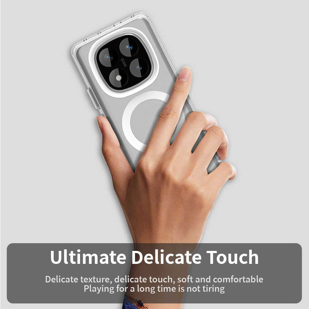 Husa MagSafe pentru Xiaomi Redmi Note 14 Pro 4G, Techsuit, CandyCase, Alba