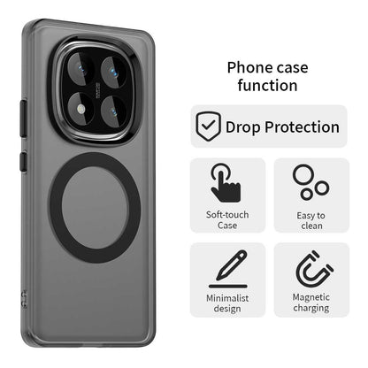 Husa MagSafe pentru Xiaomi Redmi Note 14 Pro 4G, Techsuit, CandyCase, Neagra