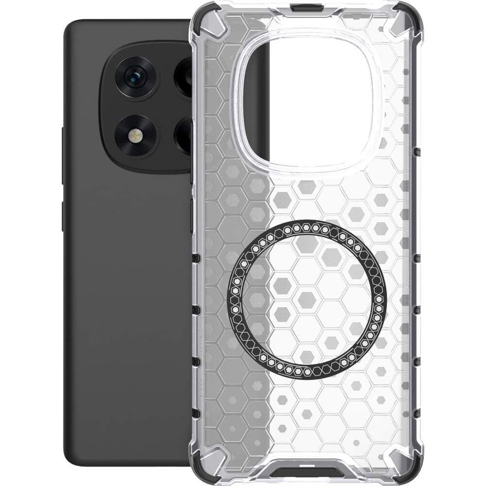 Husa MagSafe pentru Xiaomi Redmi Note 14 Pro 4G, Techsuit, HoneyComb Shield, Alba