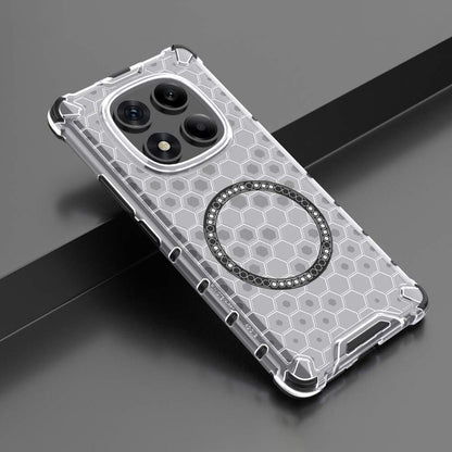 Husa MagSafe pentru Xiaomi Redmi Note 14 Pro 4G, Techsuit, HoneyComb Shield, Alba