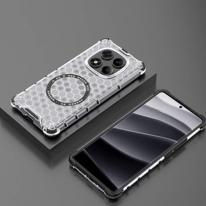 Husa MagSafe pentru Xiaomi Redmi Note 14 Pro 4G, Techsuit, HoneyComb Shield, Alba