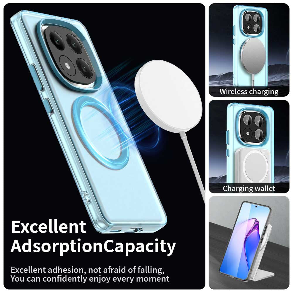 Husa MagSafe pentru Xiaomi Redmi Note 14 Pro+ 5G, Techsuit, CandyCase, Albastra