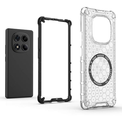 Husa MagSafe pentru Xiaomi Redmi Note 14 Pro+ 5G, Techsuit, HoneyComb Shield, Alba